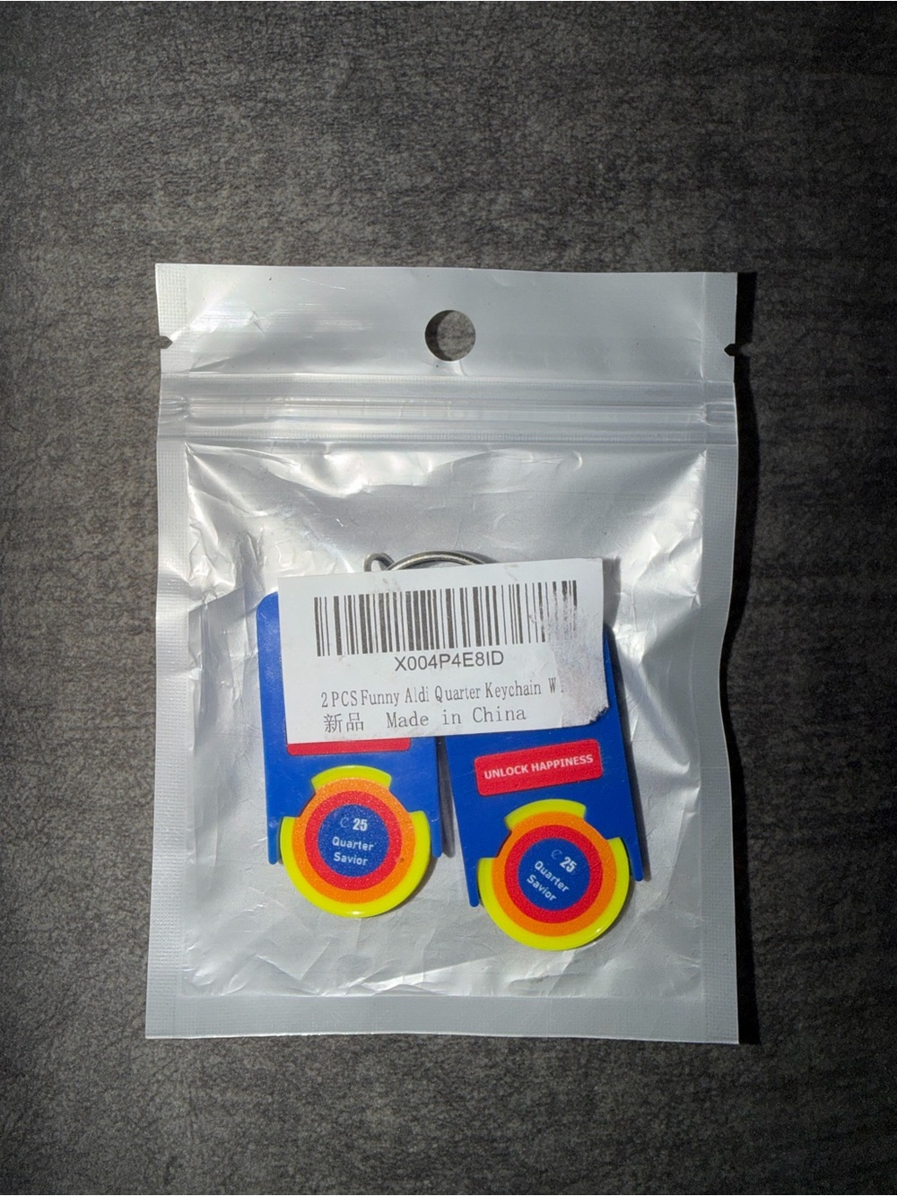 NWT aldi quarter keychain 2 pack